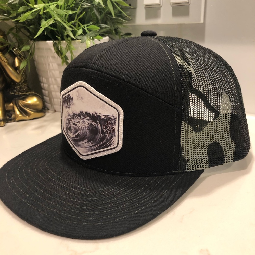 Black and Camouflage Trucker Hat